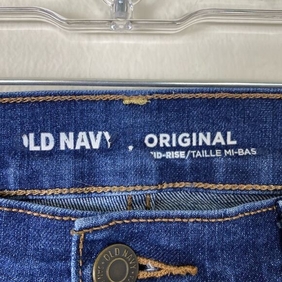 (2 Short) Old Navy Original Dark Wash Mid Rise Slim Skinny Jeans - Picture 2 of 4